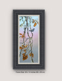 Grey & silver framed coal tit picture