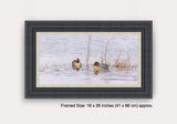 Framed picture of teal ducks