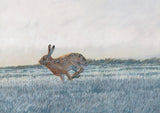 Frosty Morning Chasing Brown Hares Triptych