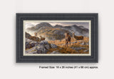Framed picture of red deer in the Scottish highlands