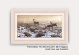 First Snow Roe Deer Canvas Print