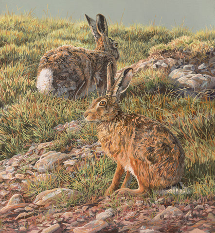 "Spring  Brown Hares" Brown Hares Print