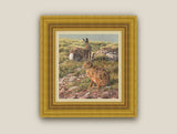 Framed brown hare canvas print