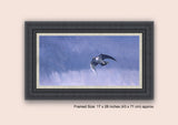 Picture of framed peregrine in flight