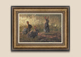 Picture of bronze framed rabbit print