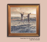 "Boxing Hares" Brown Hare Prints