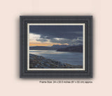 Framed print of skye and loch hourn viewed from arinisdale