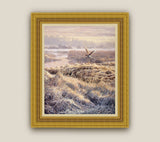 Framed barn owl canvas print