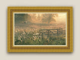 Framed barn owl canvas print