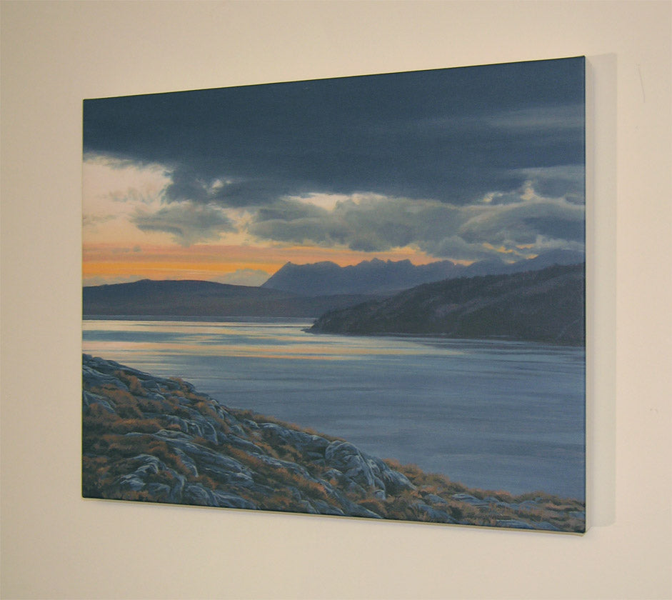 Block Canvas Print of Skye and Loch Hourn from Arnisdale