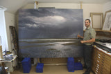 Martin Ridley -  The artist working on the original oil painting in his studio